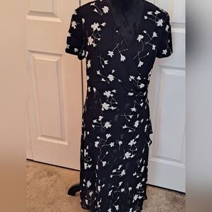 Donna Ricco Faux Wrap Floral Midi Dress